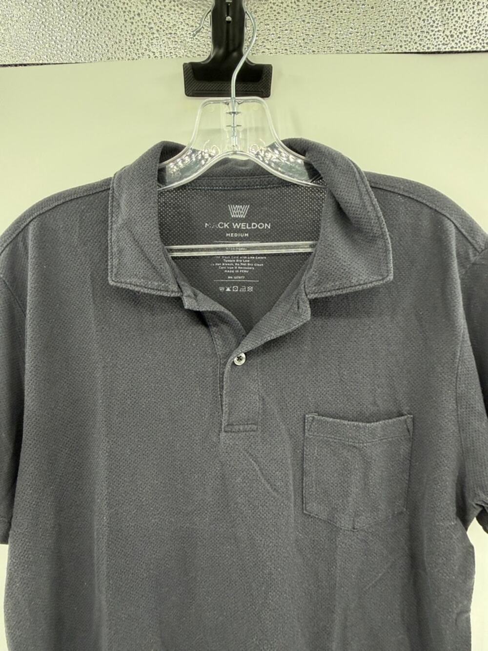 Mack Weldon Short Sleeve Performance Polo - Navy - Medium
